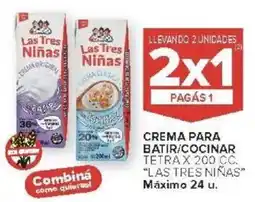 Carrefour Las tres niñas crema para batir/cocinar tetra oferta