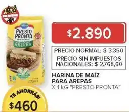 Carrefour Presto pronta harina de maiz para arepas oferta