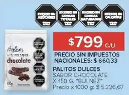 Carrefour Bulnez palitos dulces sabor chocolate oferta