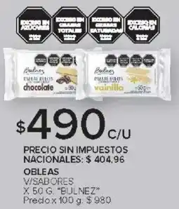 Carrefour Bulnez obleas v/sabores oferta