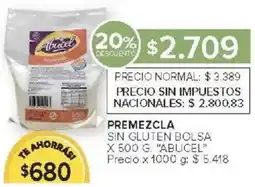 Carrefour Abucel premezcla sin gluten bolsa oferta