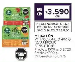 Carrefour Carrefour sensation medallón v/tipos oferta