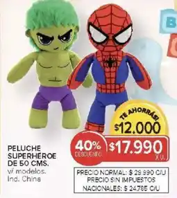 Carrefour Peluche superheroe oferta
