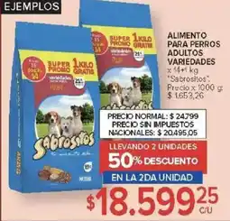 Carrefour Sabrositos alimento para perros adultos variedades oferta