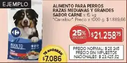 Carrefour Carrefour alimento para perros razas medianas y grandes sabor carne oferta