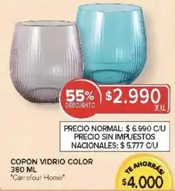 Carrefour Copon vidrio color oferta