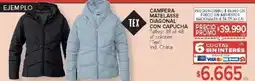 Carrefour Tex campera matelasse diagonal con capucha oferta