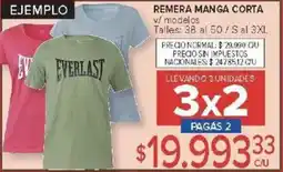 Carrefour Remera manga corta v/ modelos oferta