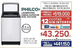 Carrefour Philco lavarropas carga superior oferta