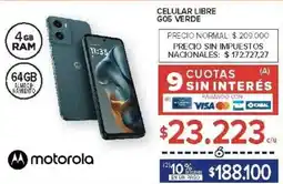 Carrefour Motorola celular libre G05 verde oferta