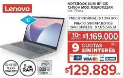 Carrefour Lenovo notebook slim 15" oferta