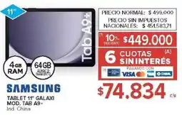 Carrefour Samsung galaxy tablet A9+ 11" oferta