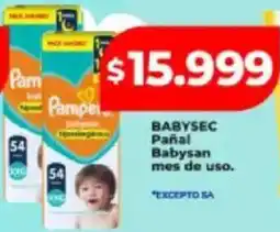 Supermayorista Vital Babysec pañal babysan mes de uso oferta