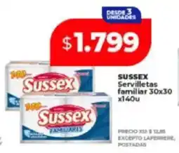 Supermayorista Vital Sussex servilletas familiar oferta