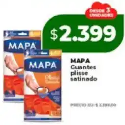 Supermayorista Vital Mapa guantes plisse satinado oferta