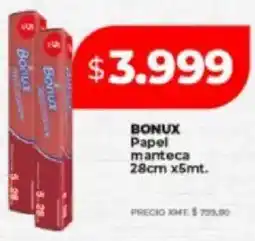 Supermayorista Vital Bonux papel manteca oferta