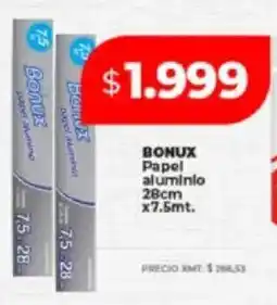 Supermayorista Vital Bonux papel aluminio oferta