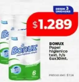 Supermayorista Vital Bonux papel higienico text, h/s oferta
