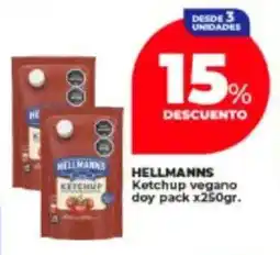 Supermayorista Vital Hellmann's ketchup vegano doy pack oferta
