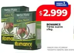 Supermayorista Vital Romance yerba suave oferta