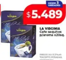 Supermayorista Vital La virginia cafe saquitos p/aroma oferta
