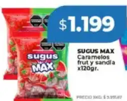Supermayorista Vital Sugus max caramelos frut y sandia oferta