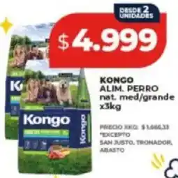 Supermayorista Vital Kongo alim. perro nat. med/grande oferta