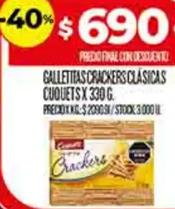 Supermercados DIA Cuquets gallettias crackers clásicas oferta
