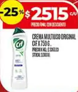 Supermercados DIA Cif crema multiuso original oferta