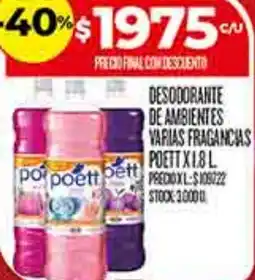 Supermercados DIA Poett desodorante de ambientes varias fragancias oferta