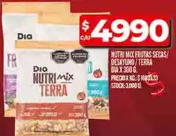 Supermercados DIA Dia nutri mix frutas secas/ desayuno/terra oferta