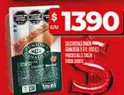 Supermercados DIA Union ganadera salchichas largas oferta