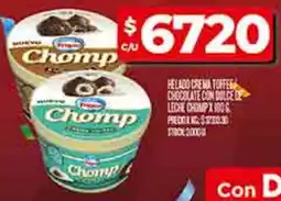 Supermercados DIA Frigor helado crema toffer chocolate con dolce leche chomp oferta