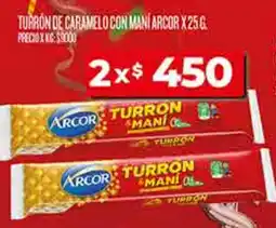 Supermercados DIA Dia arcor turrón de caramelo con maní oferta