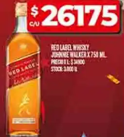 Supermercados DIA Red label whisky johnnie walker oferta