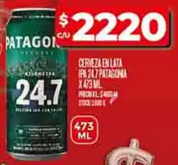 Supermercados DIA Patagonia cerveza en lata ipa 24.7 oferta