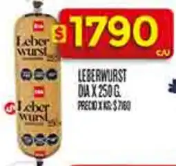 Supermercados DIA Dia leberwurst oferta