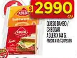 Supermercados DIA Adler queso danbo/ cheddar oferta