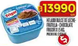 Supermercados DIA Frigor helado dulce de leche frutilla chocolate oferta
