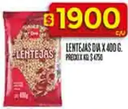 Supermercados DIA Dia lentejas oferta