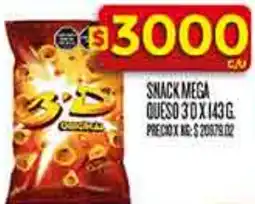 Supermercados DIA 3D snack mega queso oferta