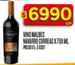 Supermercados DIA Correas vino malbec navarro oferta