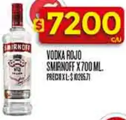 Supermercados DIA Smirnoff vodka rojo oferta