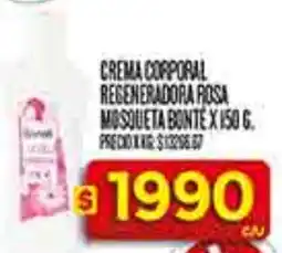 Supermercados DIA Bonté crema corporal regeneradora rosa mosqueta oferta