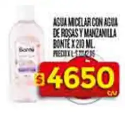 Supermercados DIA Bonté agua micelar con agua de rosas y manzanilla oferta