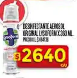 Supermercados DIA lysoform desinfectante aerosol original oferta