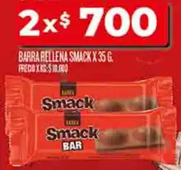 Supermercados DIA Smack barra rellena oferta