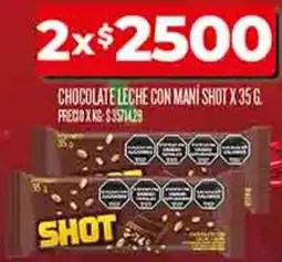 Supermercados DIA Shot chocolate leche con mani oferta