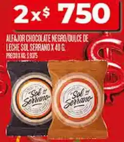 Supermercados DIA Sol serrano alfajor chocolate negro/dulce de leche oferta