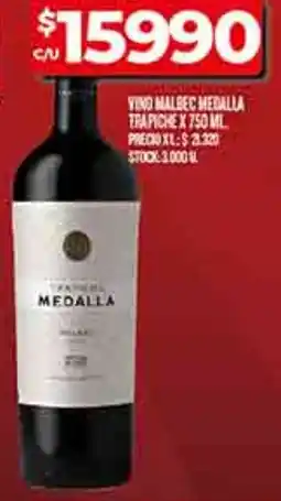 Supermercados DIA Medalla vino malbec trapiche oferta